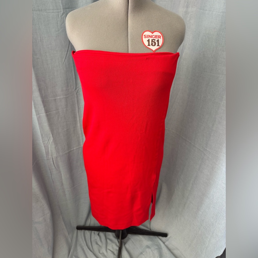 Express Bold Red Body Contour Dress